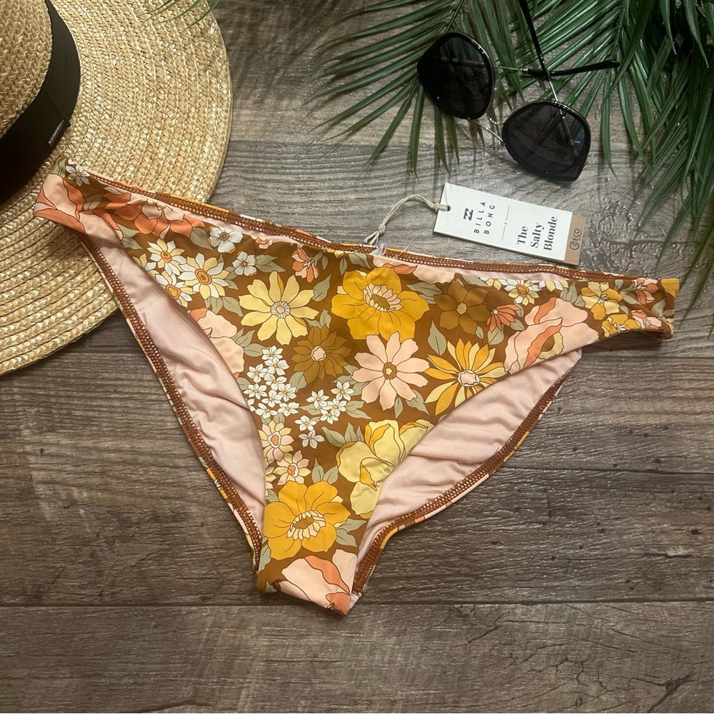 Billabong x Salty Blonde 70s Floral Lowrider Bikini Bottom